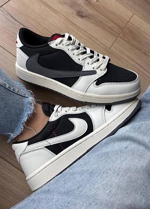 Jordan 1 low x travis scott grey fog 8