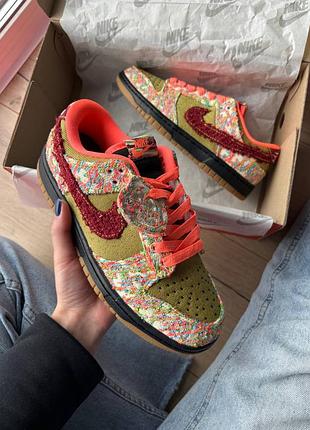 Nike sb dunk low panda monium green curry