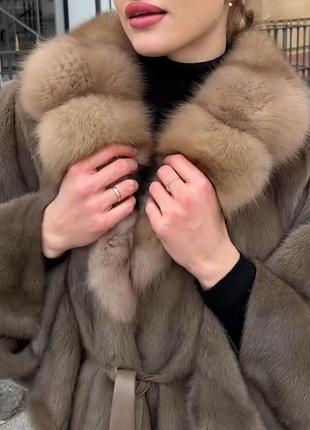 Шуба норковая 💎 с соболем