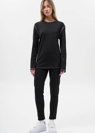 Комплект термобелья женский демисезонный хлопковый without celsius черный l/xl/2xl/3xl