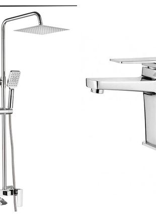 Набір змішувачів ledeme. душова система та змішувач для умивальника.