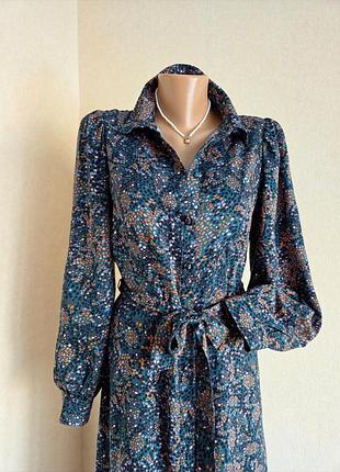 Довга сукня сорочка george плаття платье рубашка віскоза халат вискоза длинное пишний рукав рукава буфи медакси