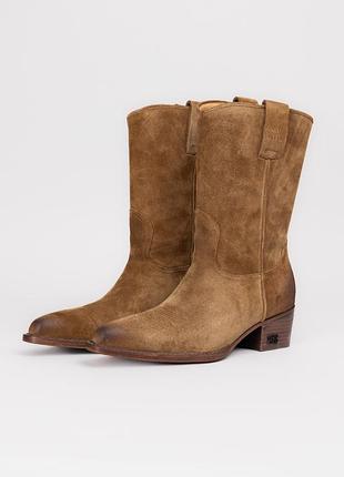 Чоботи /козаки натуральна замша