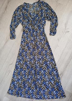 Красивое весеннее платье платье платья-миди с цветочным принтом