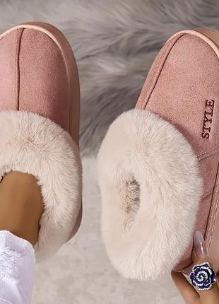 Угги текстильні з екохутром 37р.