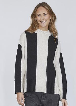 Полосатый свитер с боковыми разрезами sisters point