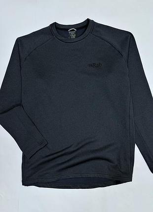 Мужская кофта лонгслив серый на флисе rab оригинал
