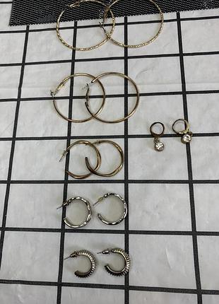 Серьги 6 пар серьг набор сережек