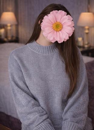 Голубий в’язаний светр 💙