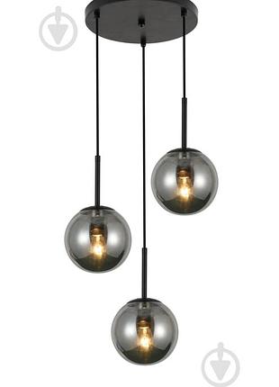 Підвіс sensio lil 1x40 вт e14 чорний/димчастий ls-74658/3pb-e1440w