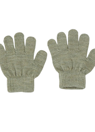 Детские демисезонные вязаные перчатки для мальчиков name it оливковые (25091726)