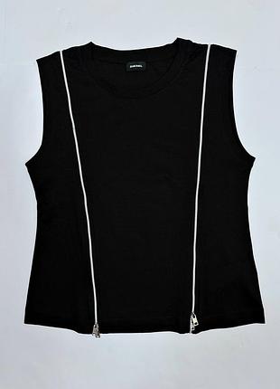 Жіноча чорна майка блузка топ трансформер на змійці diesel оригінал