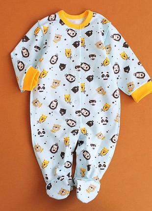 Теплий чоловічок для новонародженого з начісом від тм ladan