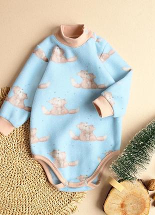 Теплый боди флисовый для новорожденных от тм ladan 28, 92