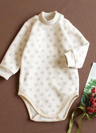 Теплый флисовый боди для новорожденных детей от тм ladan 28, 92