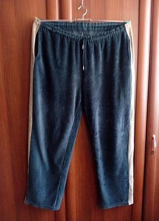 Велюровые домашние брючки королевского размера