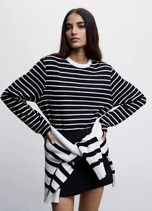 Светр мужка рубчик джемпер лонгслів лонг смужка полоска джемпер полосатая кофта свитер