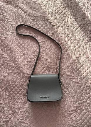 Сумка крос-боді di gregorio жіноча шкіряна сіра