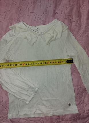 Белая кофта гольф с воротничком 4