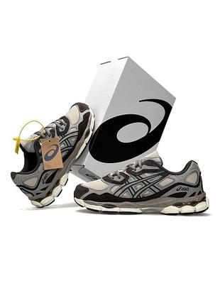 Мужские кроссовки asics gel-nyc beige grey brown