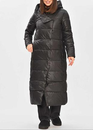 Пальто женское зимнее черного цвета