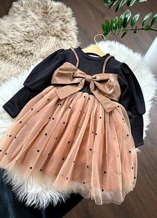 Тепла дитяча сукня для дівчинки