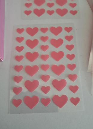 Рожеві патчі сердечка від прищів 1260 шт. патчі проти прищів рожеві у формі серця 1260 шт. 2