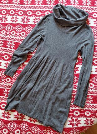 Серое трикотажное платье платье платье-гольф george