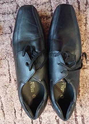 Туфлі чоловічі real learner taylor & wright, шкіряні, 41 розмір, уст. 26,5 см