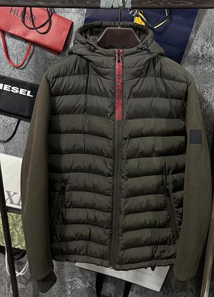 Куртка чоловіча мікропуховик hugo boss хакі l