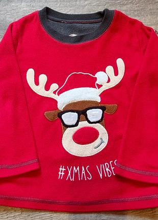 Флисовый теплый реглан