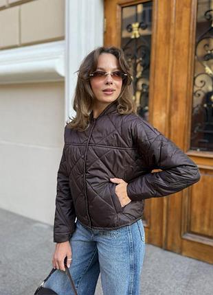 Куртка бомбер , стьобана, жакет , на кнопках без капюшона