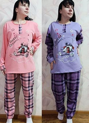 Піжама тепла жіноча великого розміру 48-62