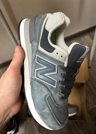 Новые женские кроссовки new balance 574 grey blue