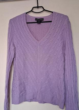 Жіночий светр ralph lauren розмір м та l. бузкового кольору.