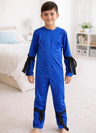 Карнавальний костюм синій ніндзя 8 10 років нінзя самурай