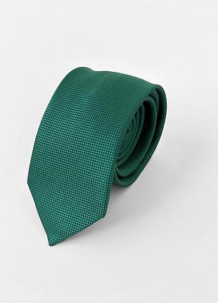 Классический галстук изумрудная фактурная