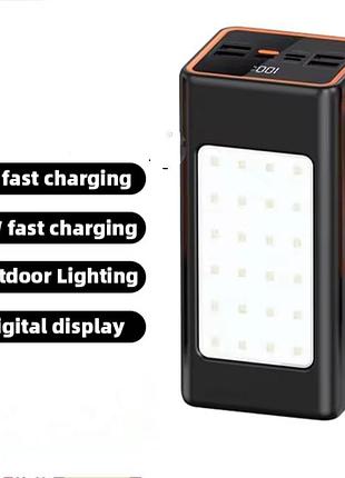 Power bank великої ємності pd20w з потужним ліхтариком .