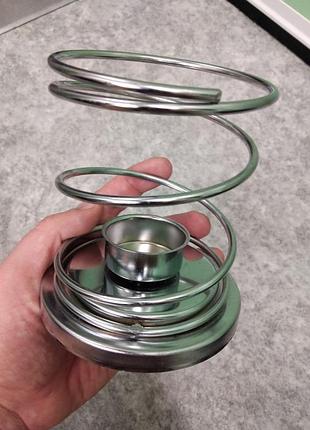 Металлическая хромированная спиральная подставка-органайзер для стола премиум пружина
