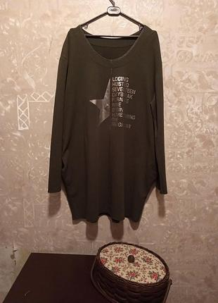 Туніка,сукня,колір хакі,оверсайз