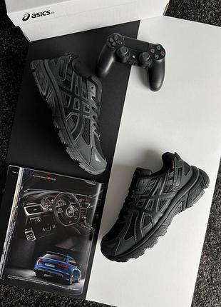 ❄️зимові чоловічі кросівки asics gel-venture 6 gtx dark grey black