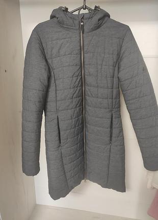 Куртка демісезонна mckinley подовжена ,s/m, сірий меланж, стан дуже хороший