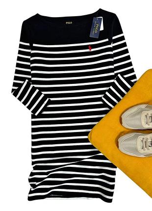 Жіноче плаття сукня з рукавами у смужку polo ralph lauren оригінал