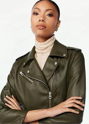 Женская мотокуртка из искусственной кожи scoop, l us 12-14, 48-50, новая с этикеткой