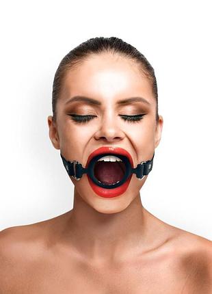 Art of sex - gag ring - черный кляп силиконовое кольцо