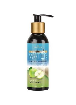 Sensuva natural water-based apple candy (125мл) - лубрикант на водной основе с ароматом зеленого яблока (без глицерина и