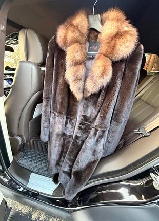 Шуба норка + соболь