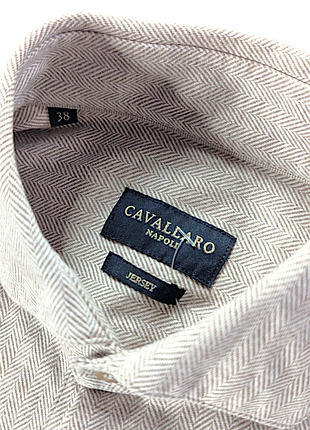Cavallaro napoli jersey herringbone сорочка чоловіча 🇮🇹 3
