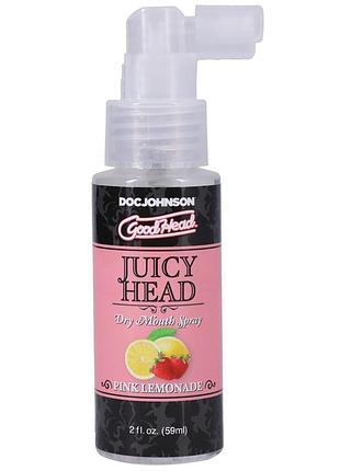 Увлажняющий оральный спрей - doc johnson goodhead - juicy head - dry mouth spray - pink lemonade 2 fl. oz