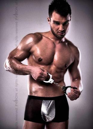 Мужские шорты с блестящим гульфиком passion 002 short black xxl/xxxl